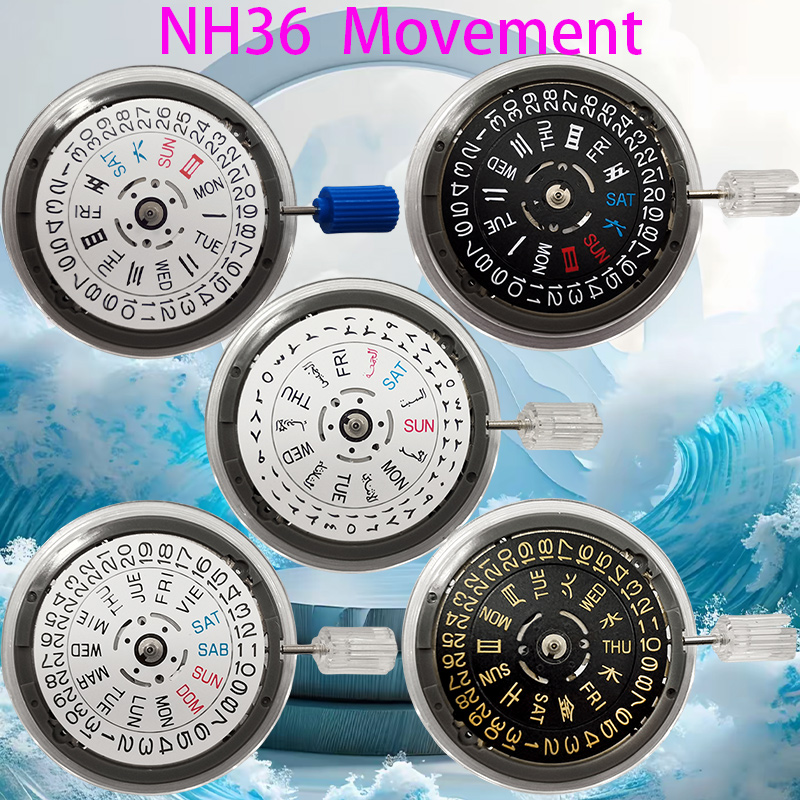 Perpetual Calendar Watch - Conjunto de Piezas de Reloj NH36A: