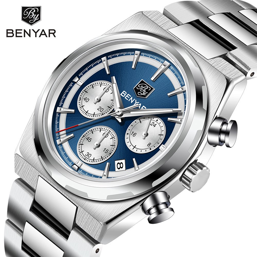 Luxury Watch Second Hand - BENYAR 40MM reloj de cuarzo multifuncional