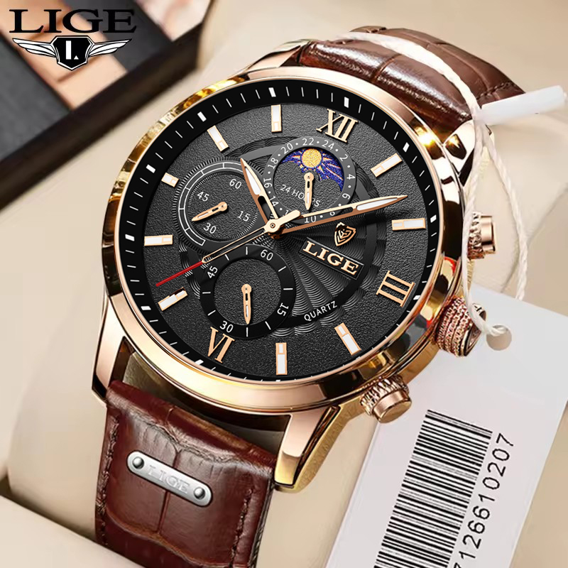 Luxury Watch Holder For Men - Relojes para hombre LIGE, reloj de