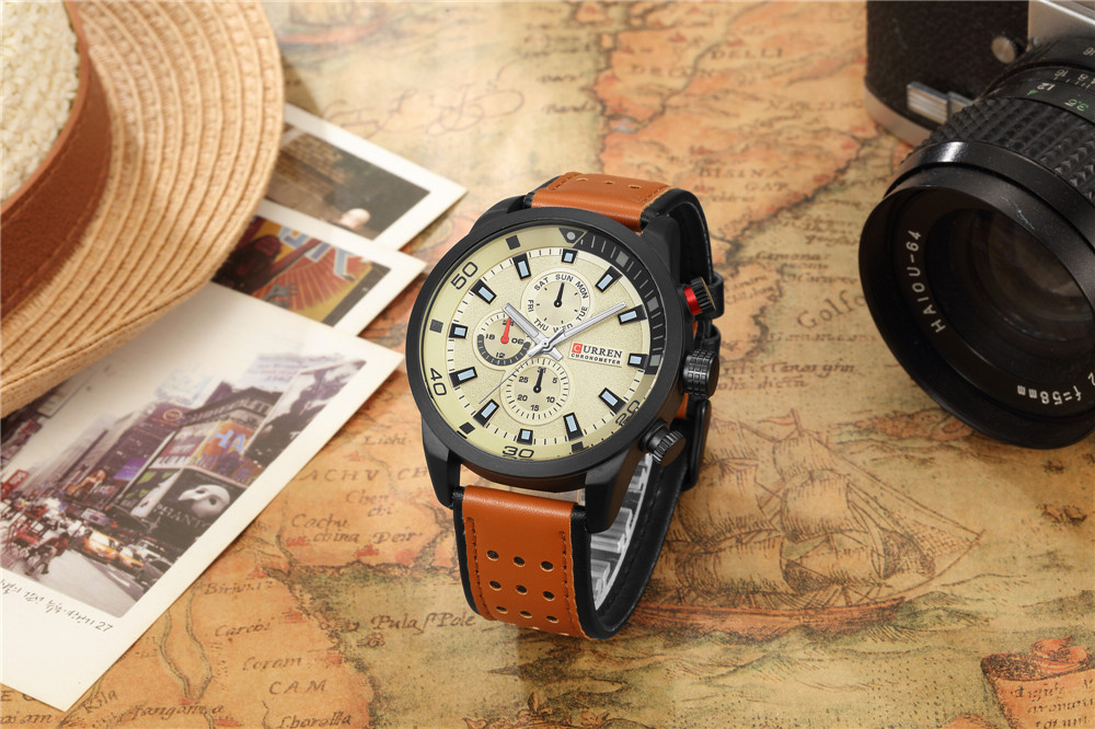 CURREN-reloj de lujo para homb - Luxury Watch Holder For Men reseña y precio
