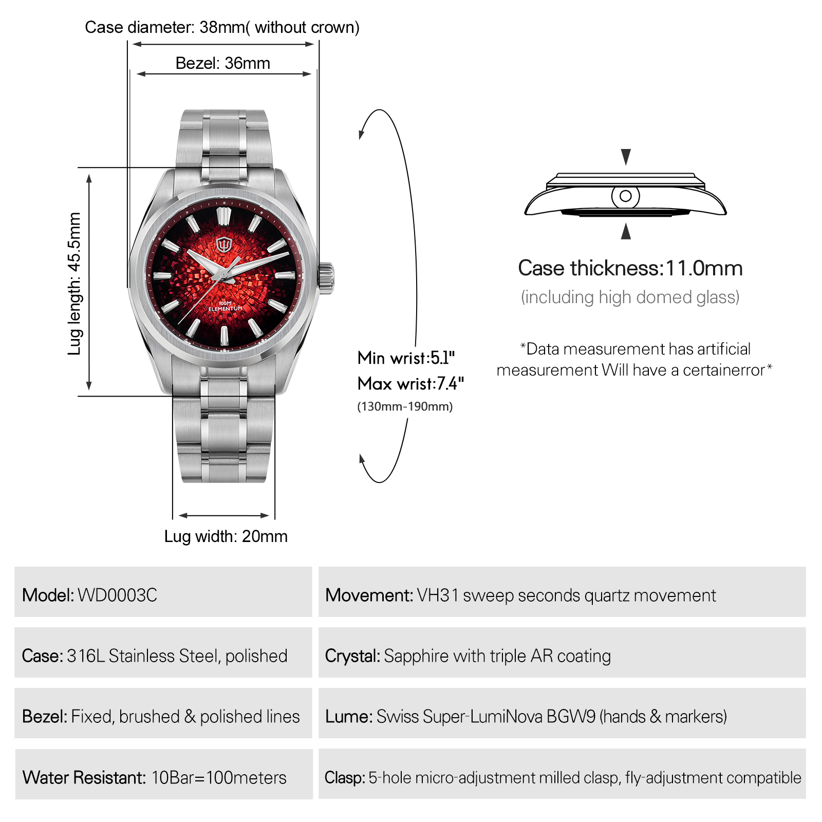 Reloj Watchdives WD0003C de Cu - Luxury Watch Second Hand reseña y precio