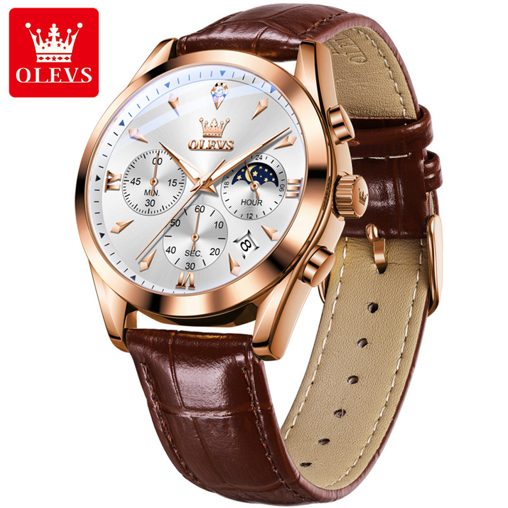 OLEVS nuevo reloj de cuarzo de - Luxury Watch Holder For Men reseña y precio
