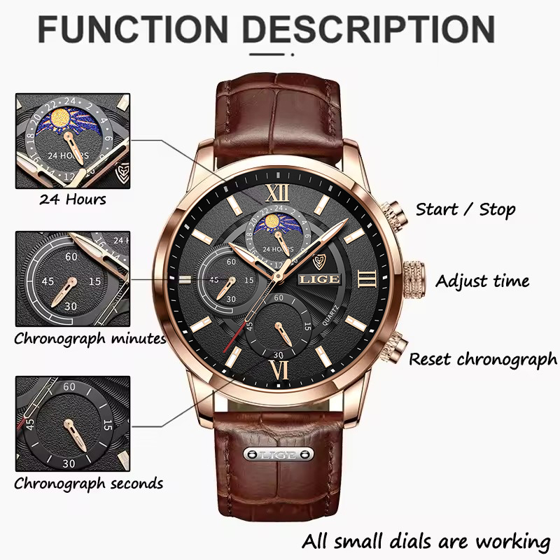 Relojes para hombre LIGE, relo - Luxury Watch Holder For Men reseña y precio